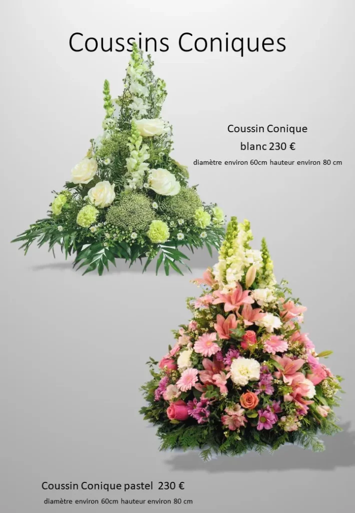 Compositions florales coniques surélevées en blanc et rose pastel